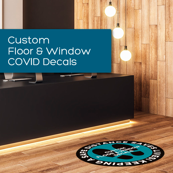 Covid Safe Distancing Floor & Window Decals